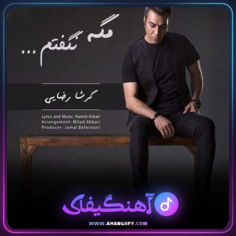 دانلود آهنگ مگه نگفتم از گرشا رضایی - آهنگیفای